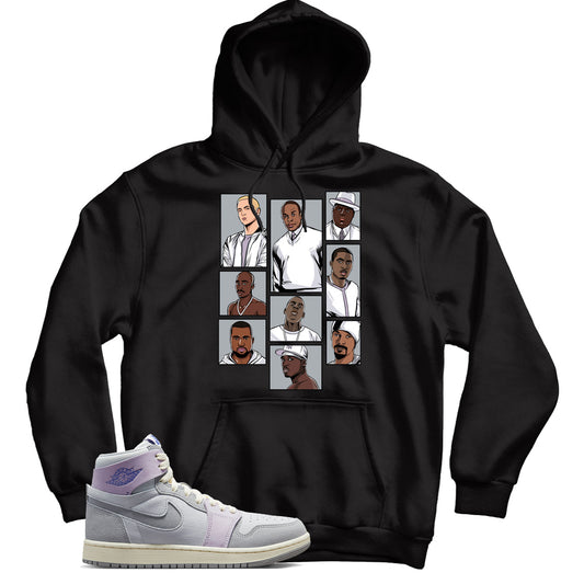Jordan 1 Zoom Grey Purple Match Hoodie