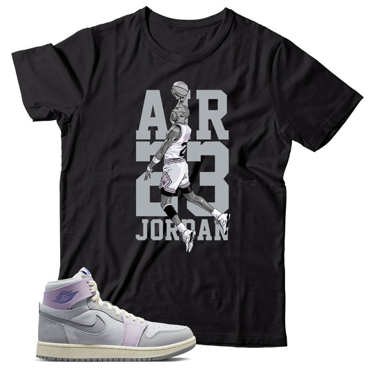 Jordan 1 Grey Purple shirt