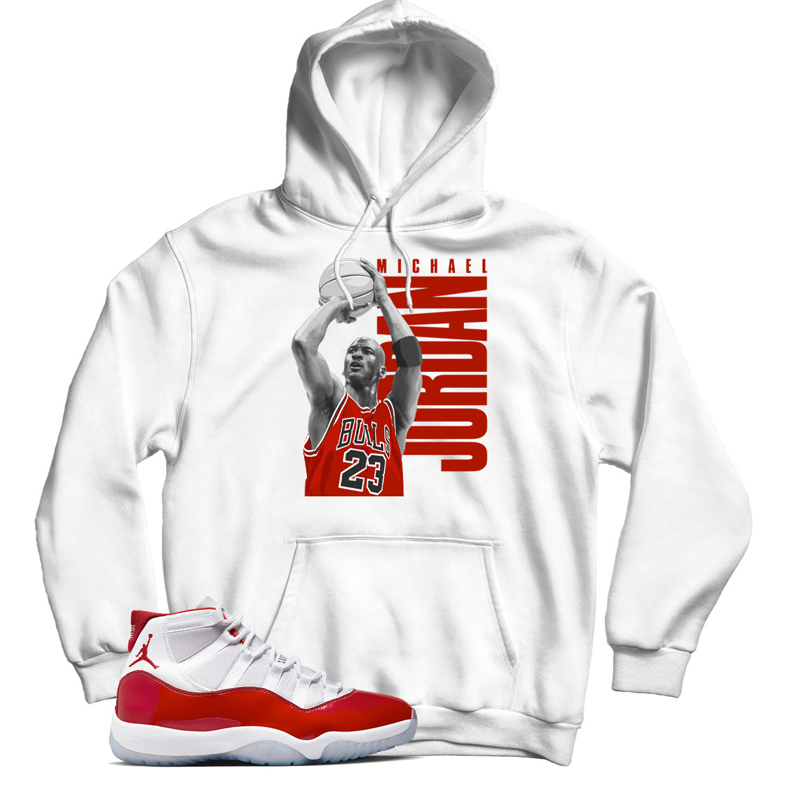 Jordan 11 Varsity Red hoodie