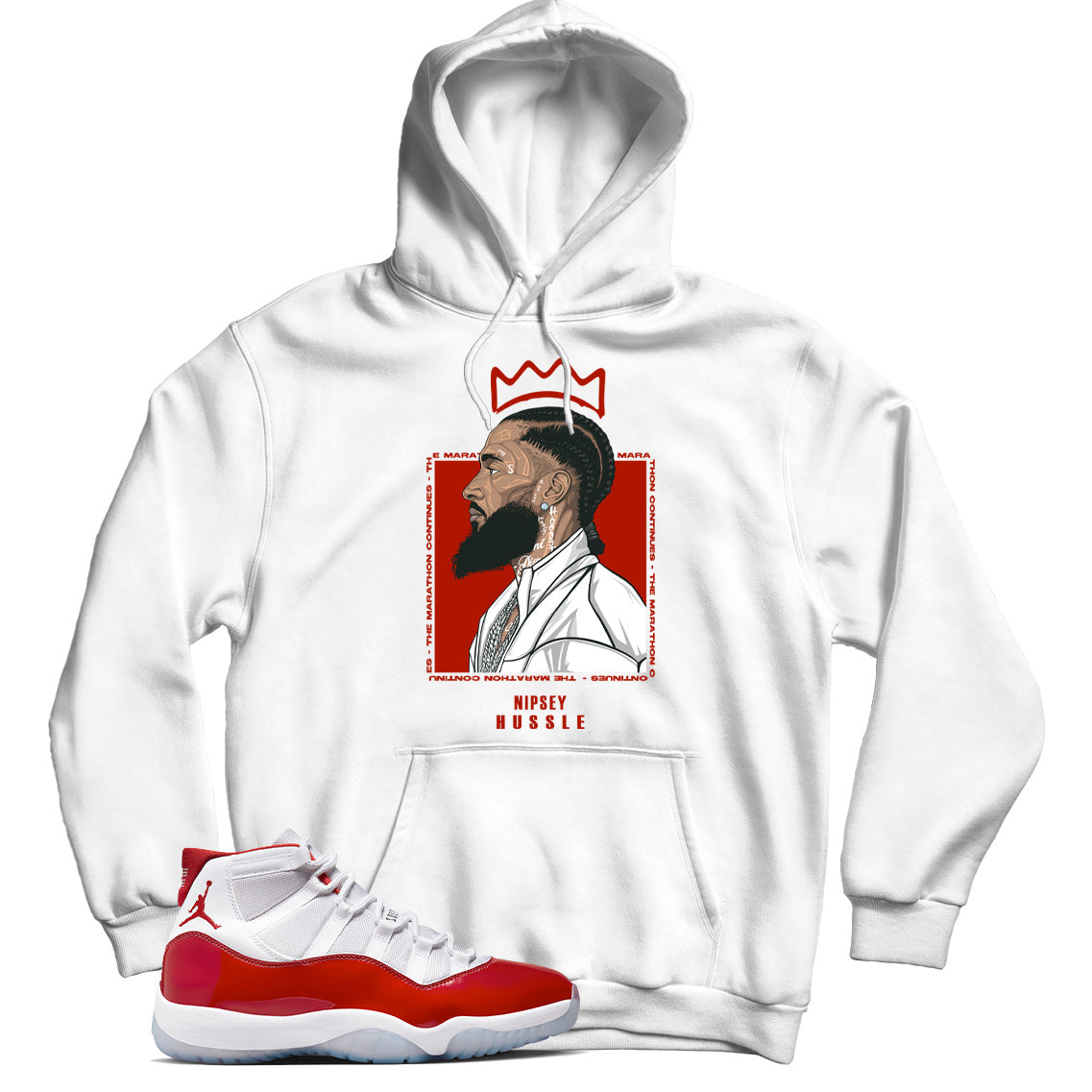 Jordan 11 Varsity Red hoodie