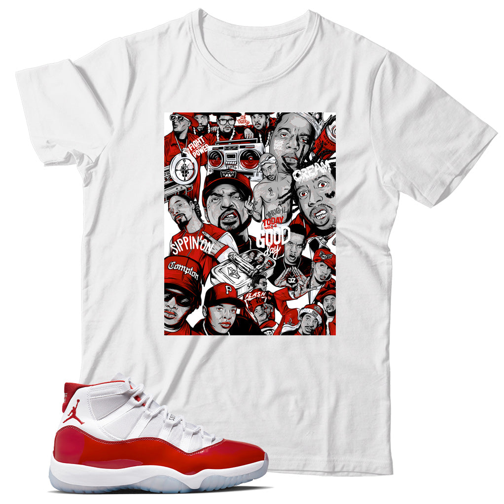 Jordan 11 Varsity Red shirt