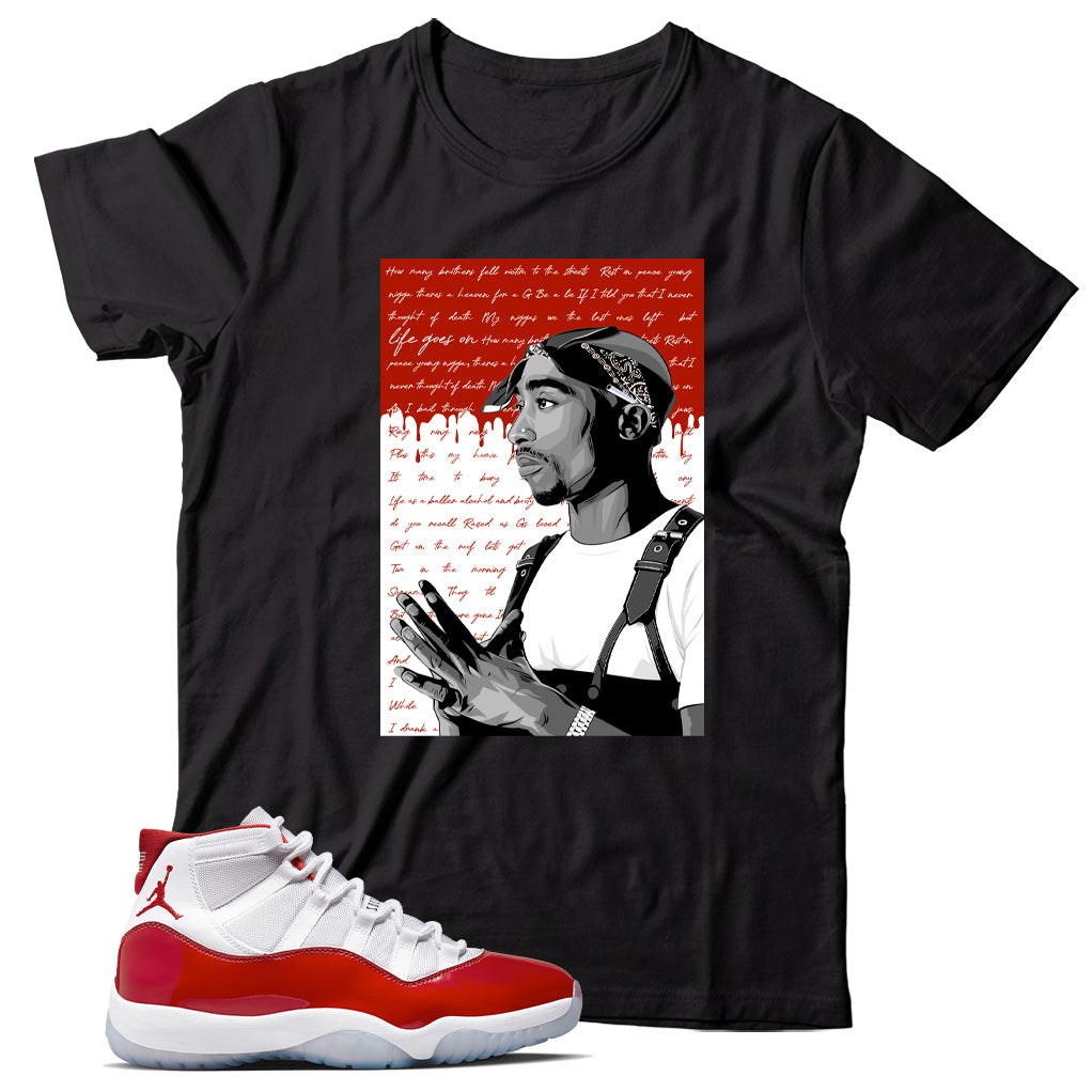 Jordan 11 Varsity Red shirt