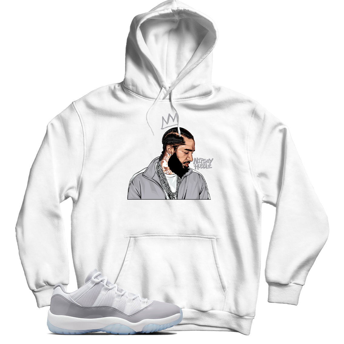 Jordan 11 Low Cement Grey Hoodie