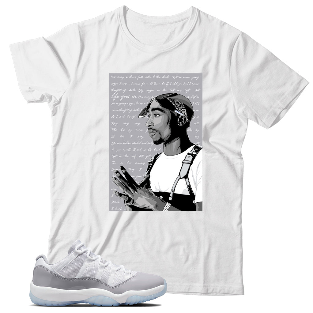 Jordan 11 Low Cement Grey Match T-Shirt