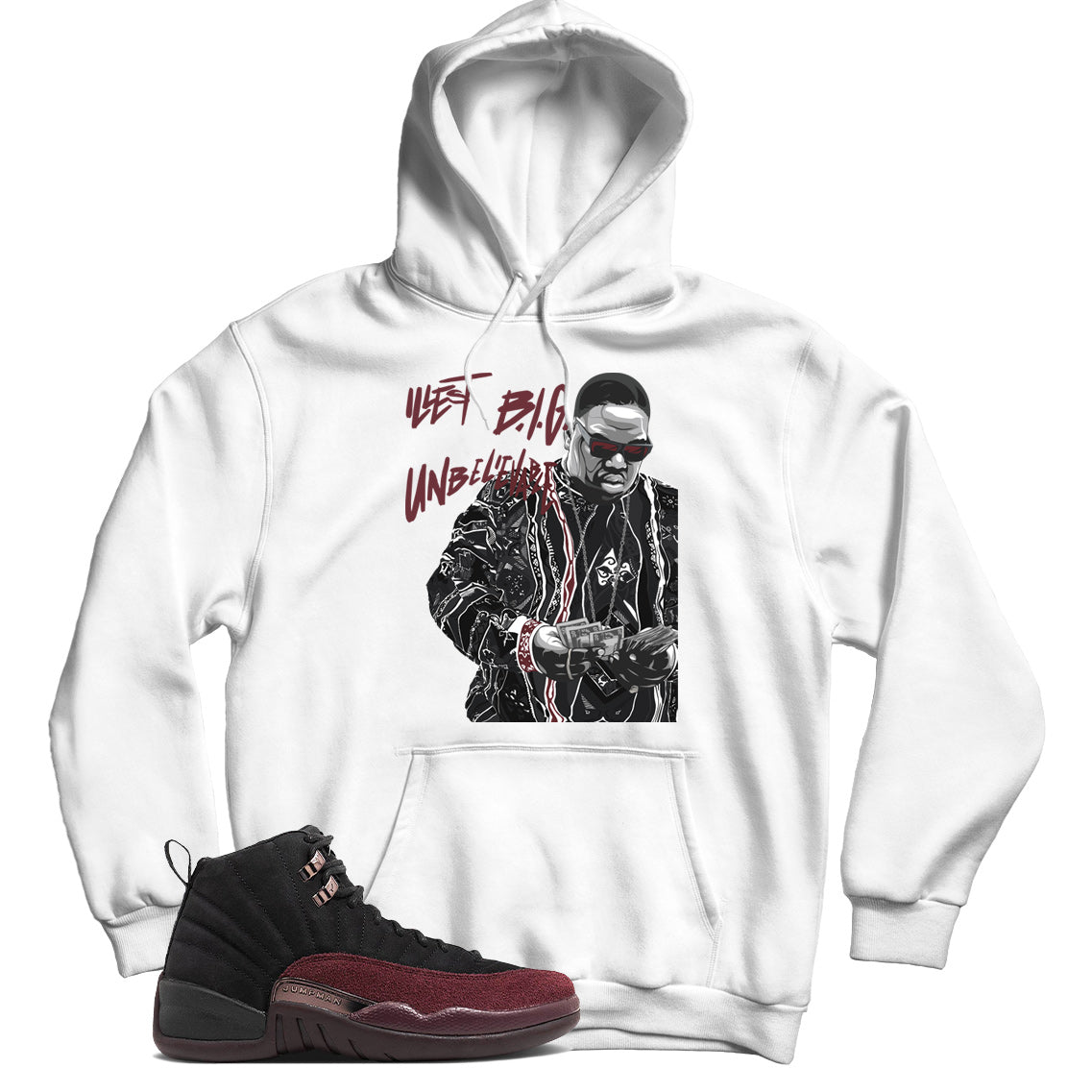 Hoodie Match Jordan 12 A Ma Maniere Black