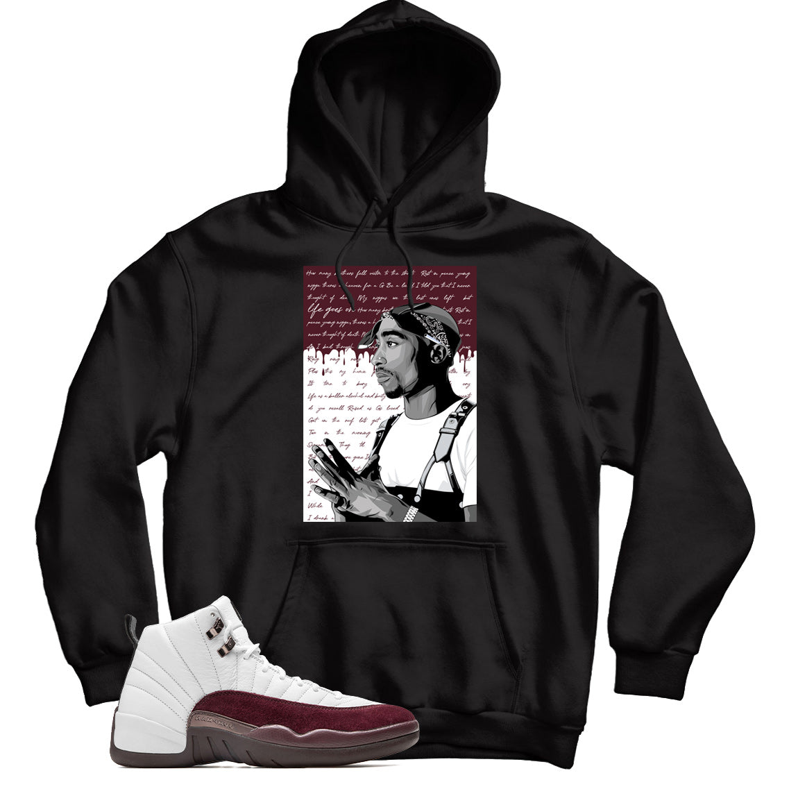 Jordan 12 A Ma Maniere White hoodie