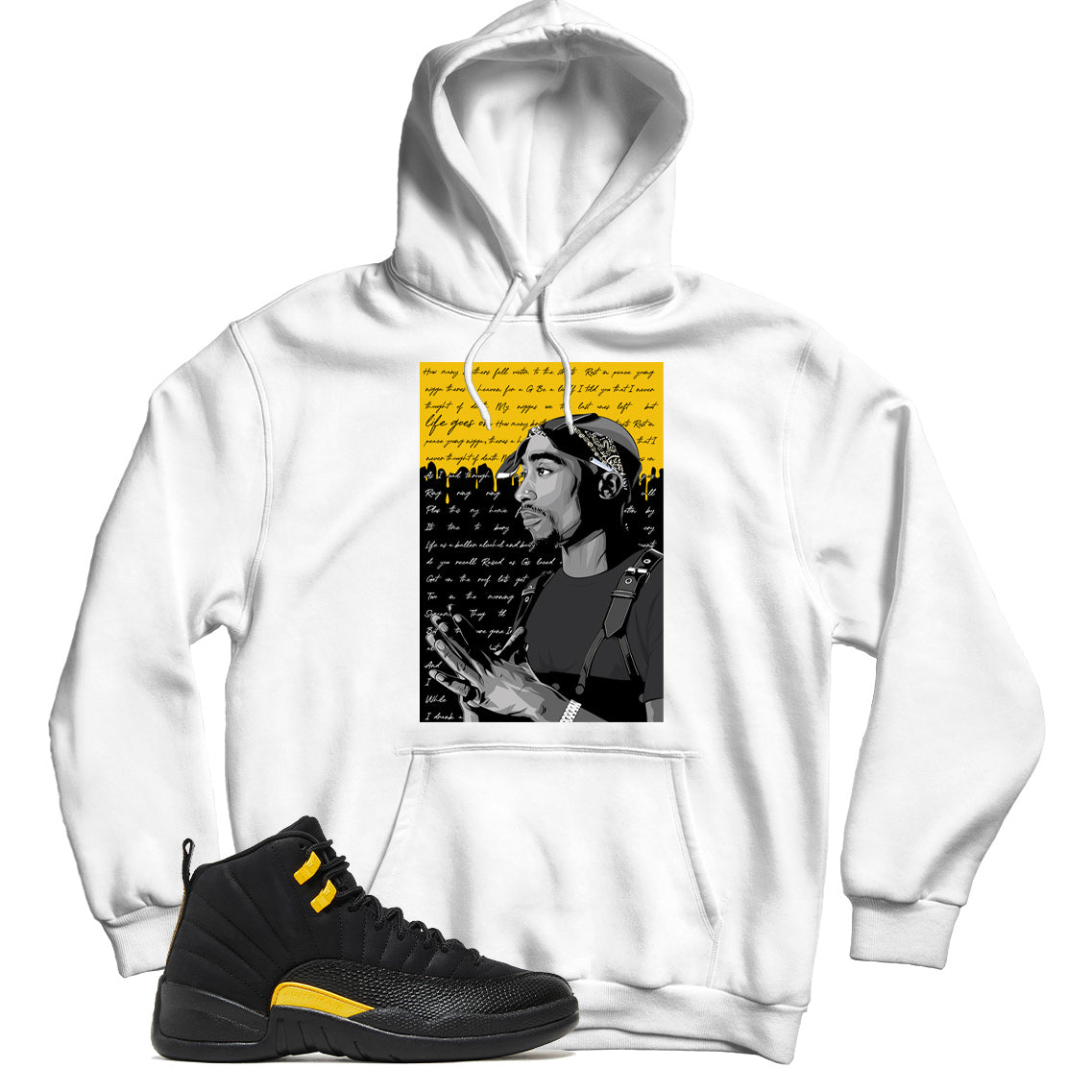 Jordan 12 Black Taxi hoodie