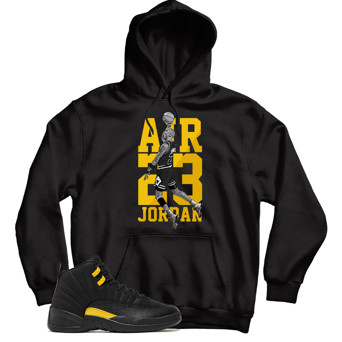 Jordan 12 Black Taxi hoodie