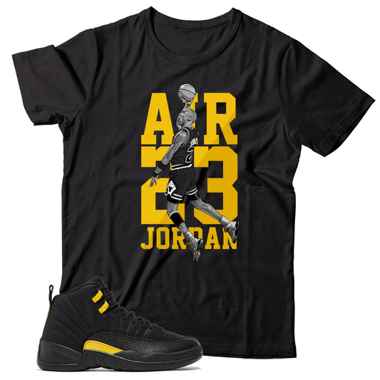 Jordan 12 Black Taxi shirt