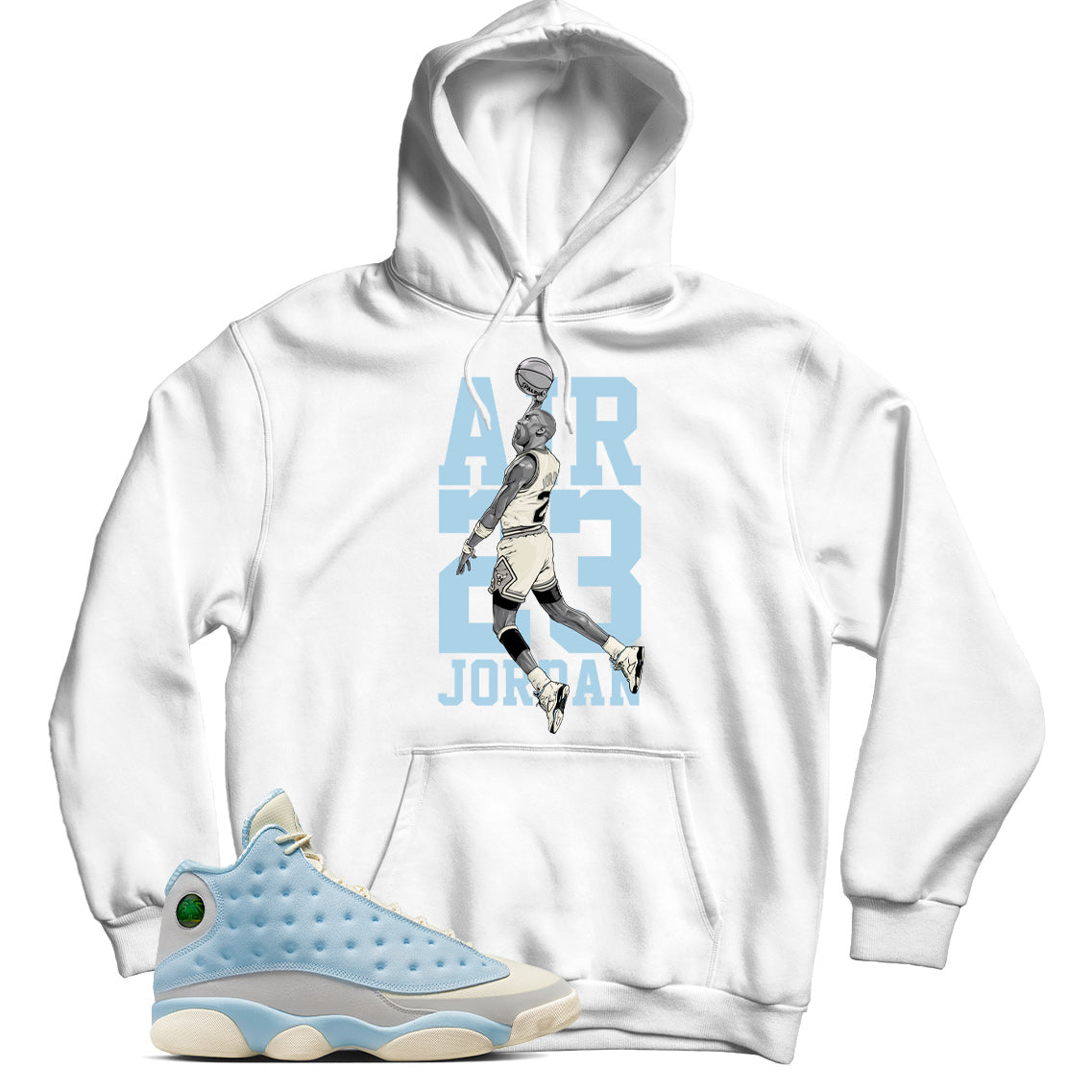 Jordan 13 Celestine Blue hoodie