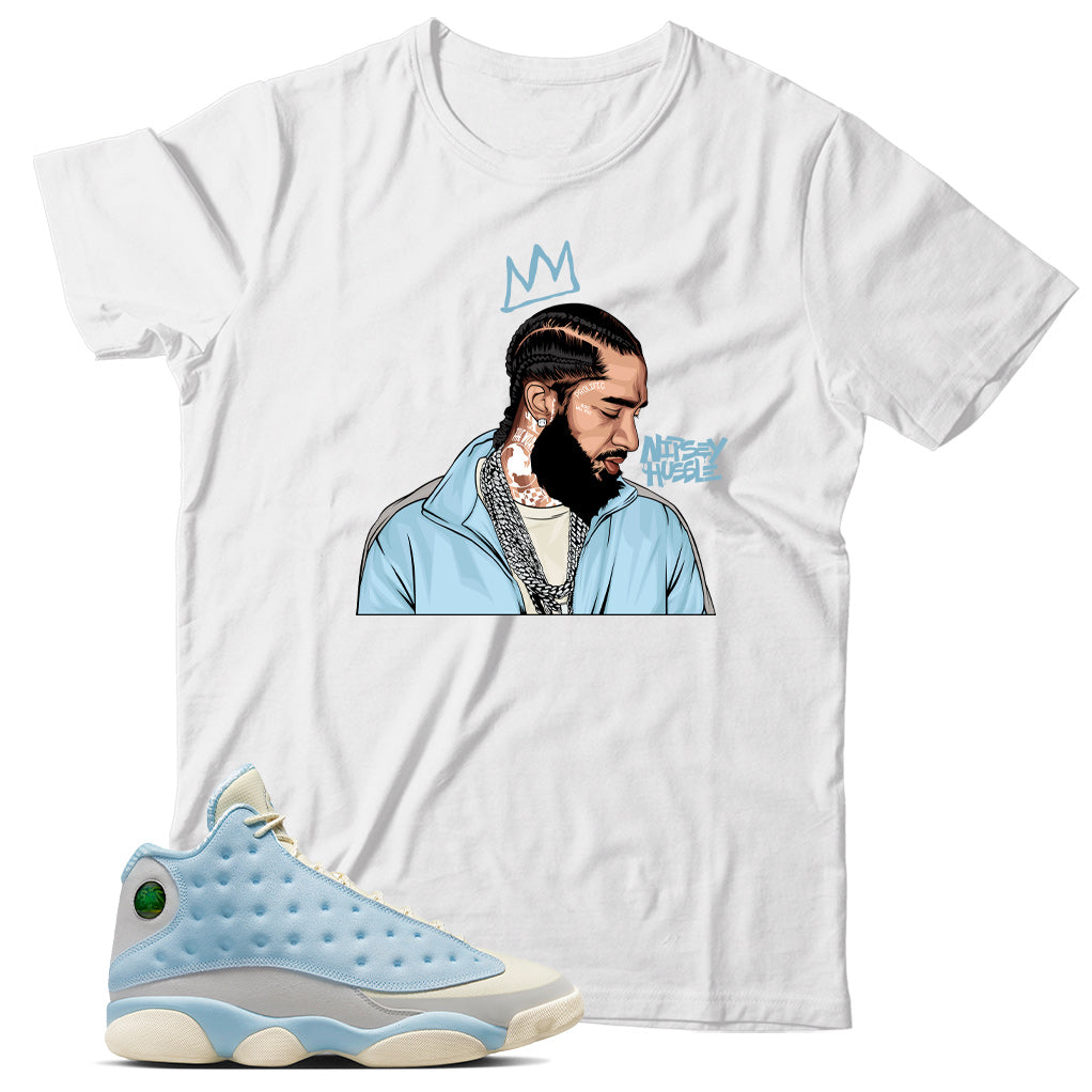 Jordan 13 Celestine Blue shirt