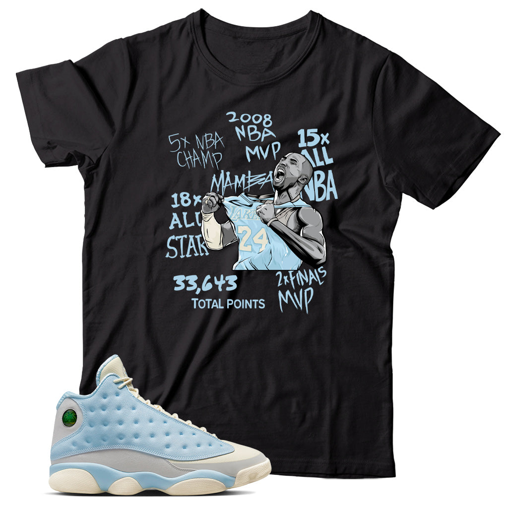 Jordan 13 Celestine Blue shirt