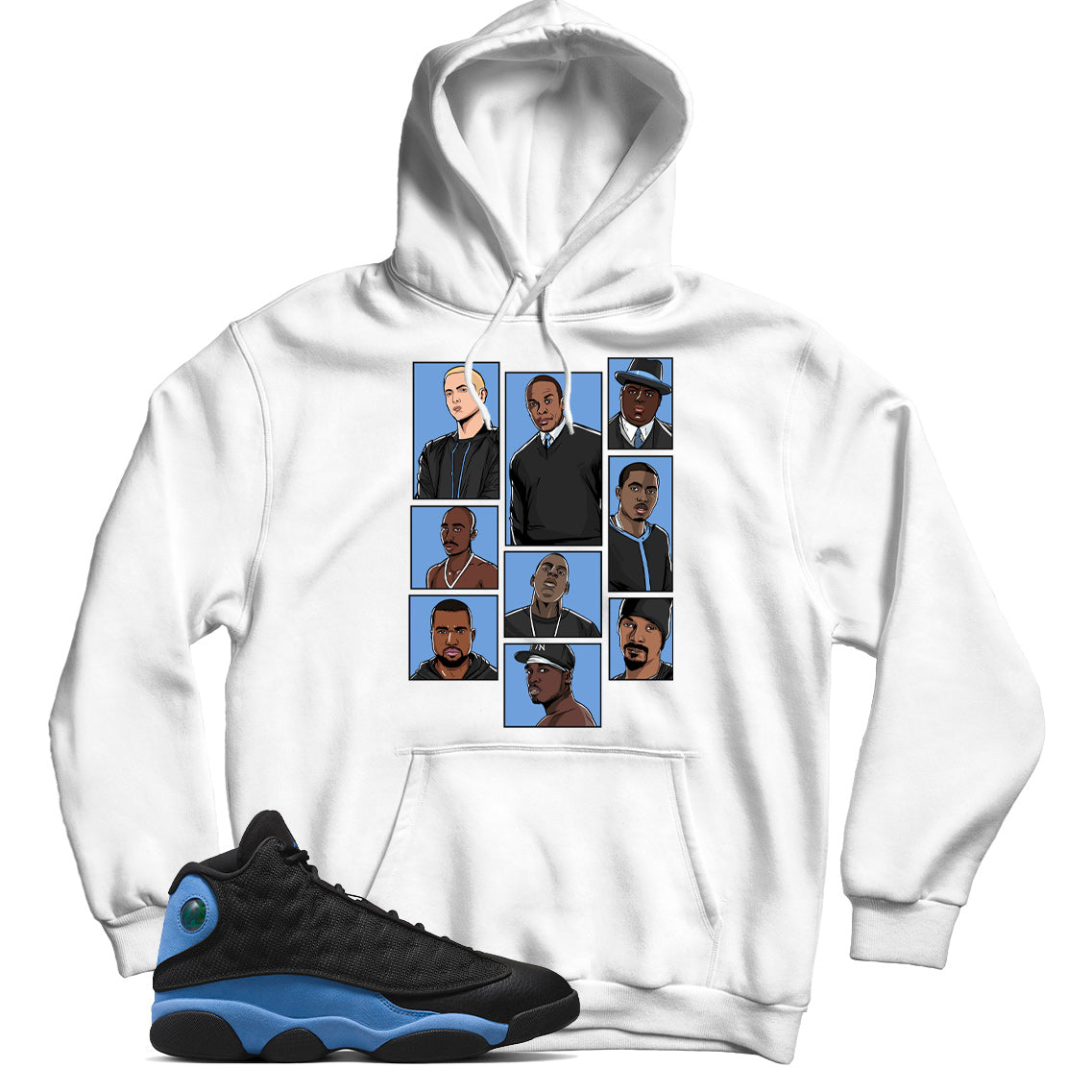 Jordan 13 University Blue hoodie