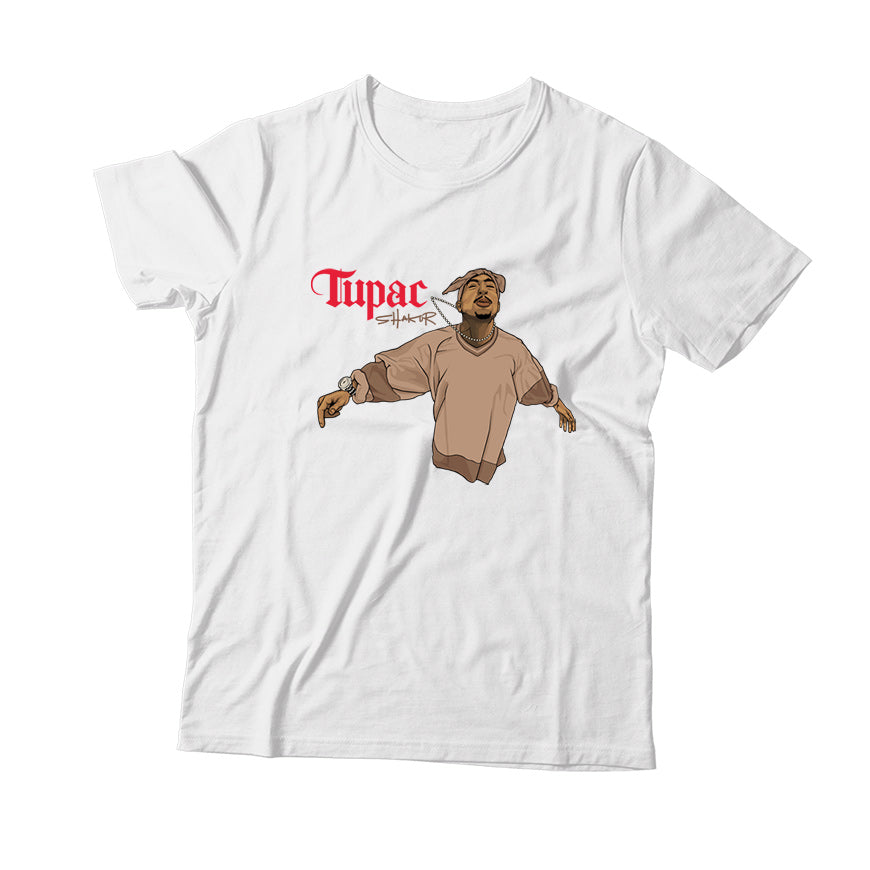 2 Pac(3) T-Shirt Match Jordan 14 Winterized (White)