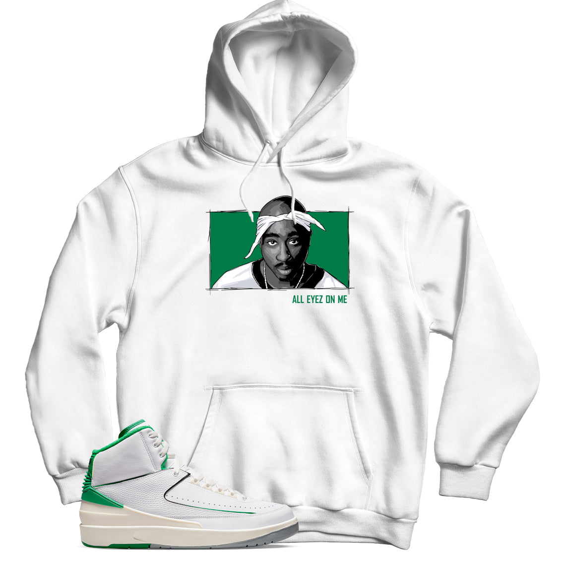 Jordan 2 Lucky Green hoodie