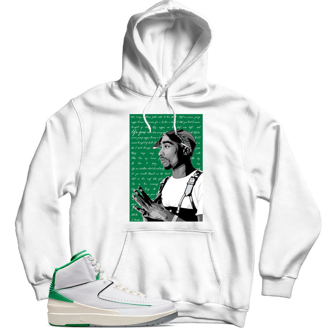 Jordan 2 Lucky Green hoodie