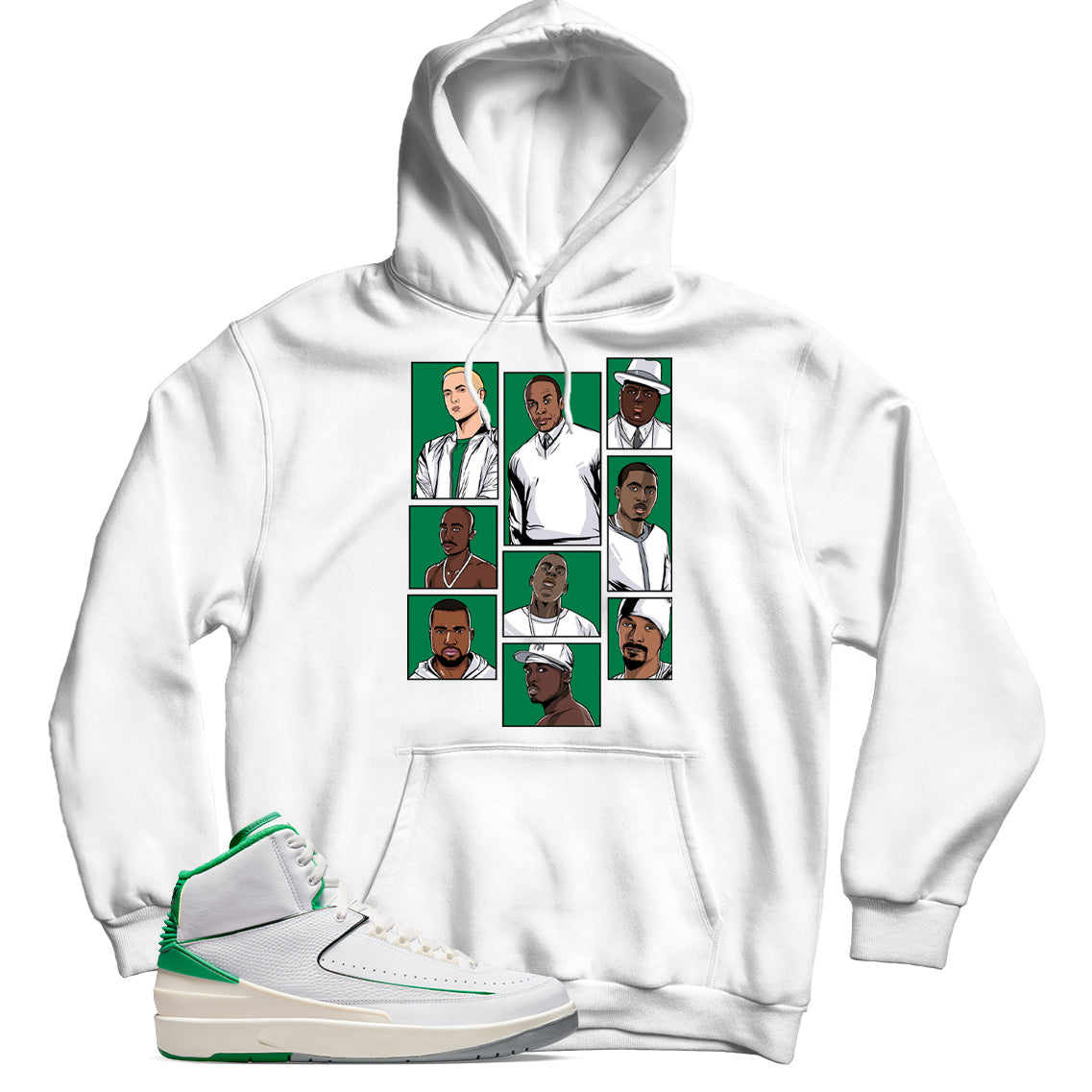 Jordan 2 Lucky Green hoodie