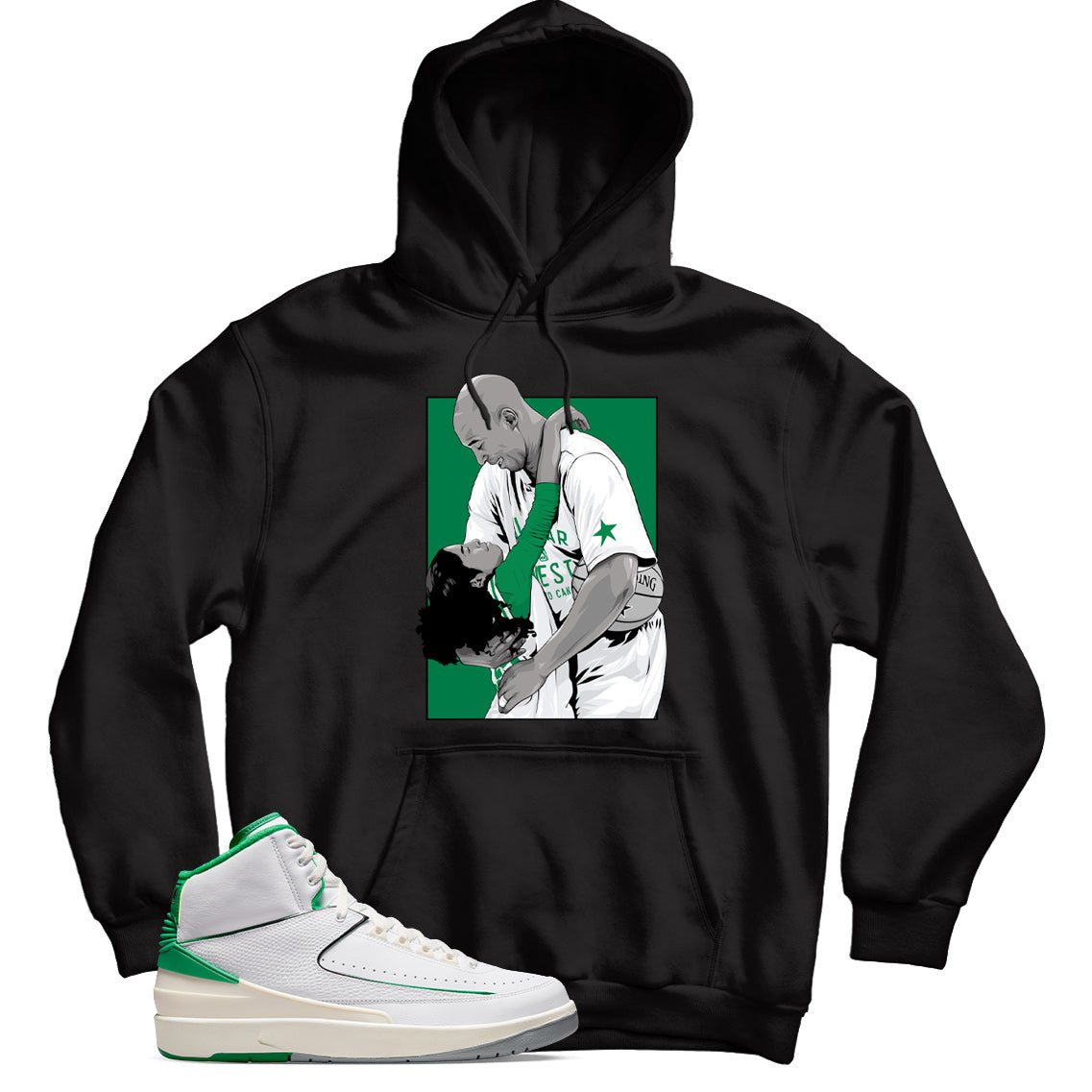 Jordan 2 Lucky Green hoodie