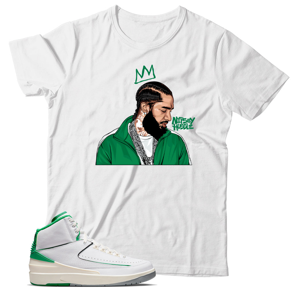 Jordan 2 Lucky Green shirt