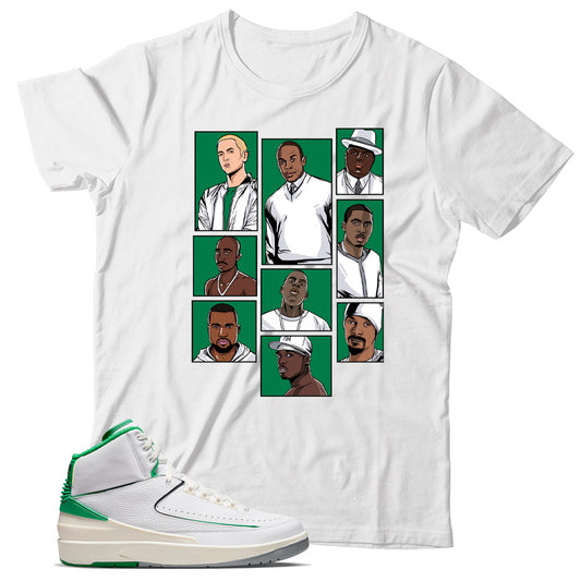 Jordan 2 Lucky Green shirt