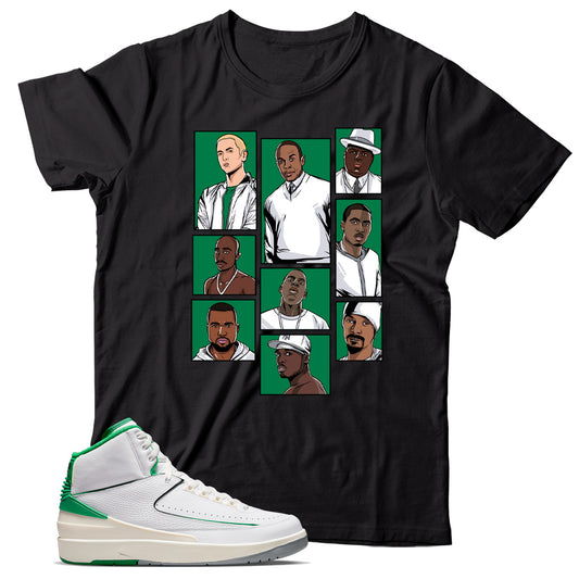 Jordan 2 Lucky Green shirt