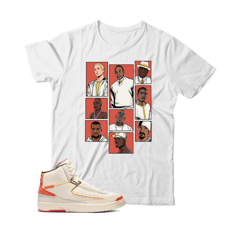 Jordan 2 Maison Chateau Rouge shirt