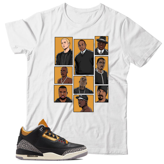 Jordan Black Cement Gold shirt