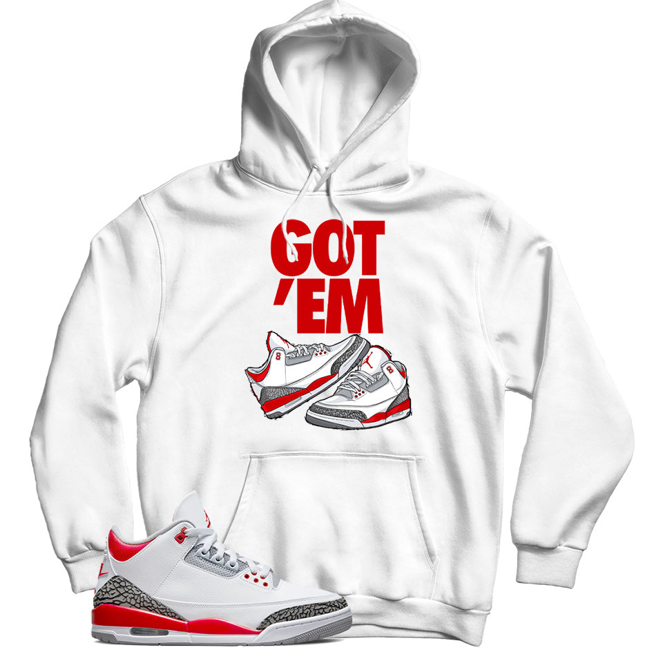 Jordan 3 Fire Red hoodie