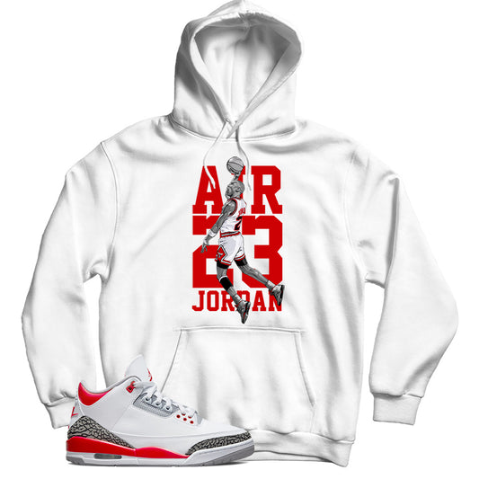 Jordan 3 Fire Red hoodie