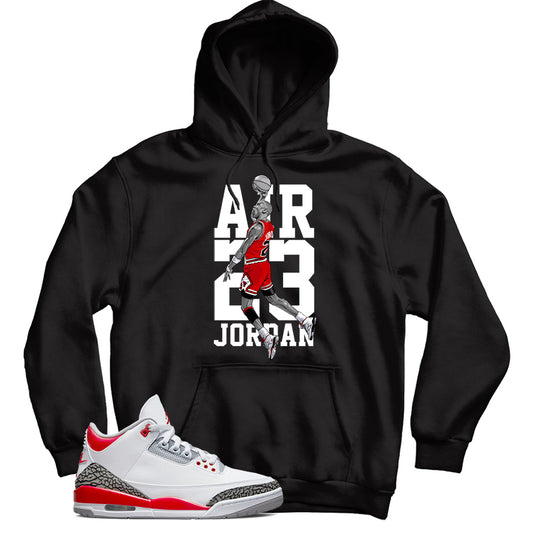 Jordan 3 Fire Red hoodie