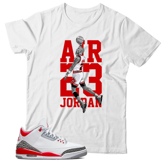 Jordan 3 Fire Red shirt