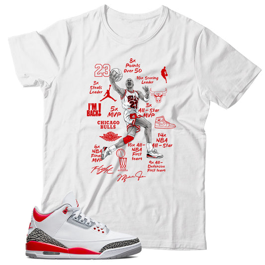 Jordan 3 Fire Red shirt