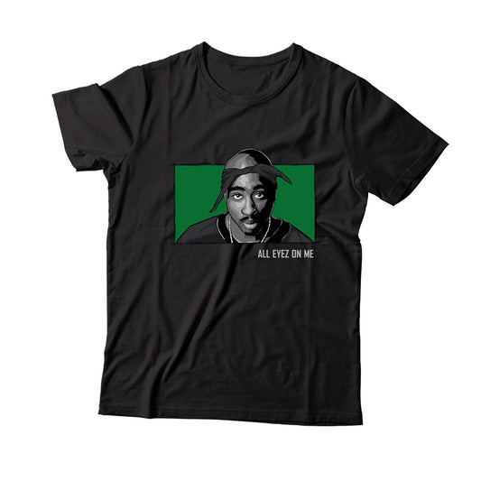 2 Pac T-Shirt Match Jordan 3 Pine Green (Black)