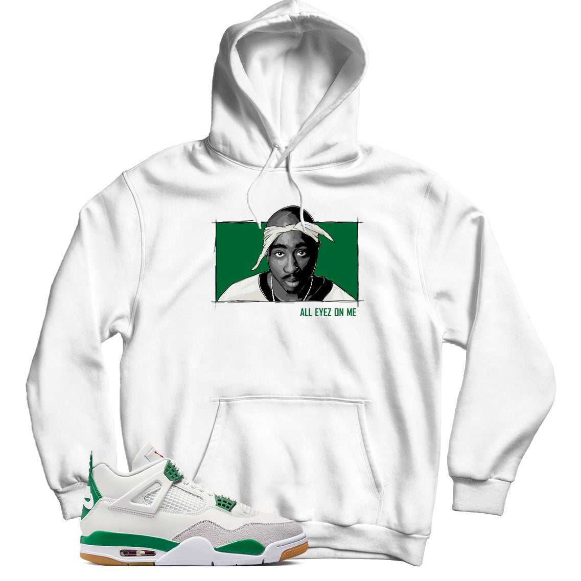 Jordan 4 SB Pine Green Match Hoodie