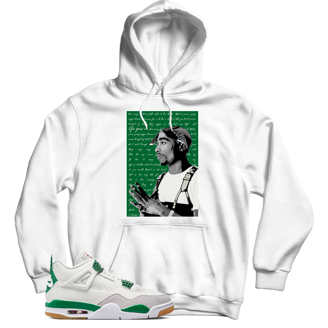 Jordan 4 SB Pine Green Match Hoodie