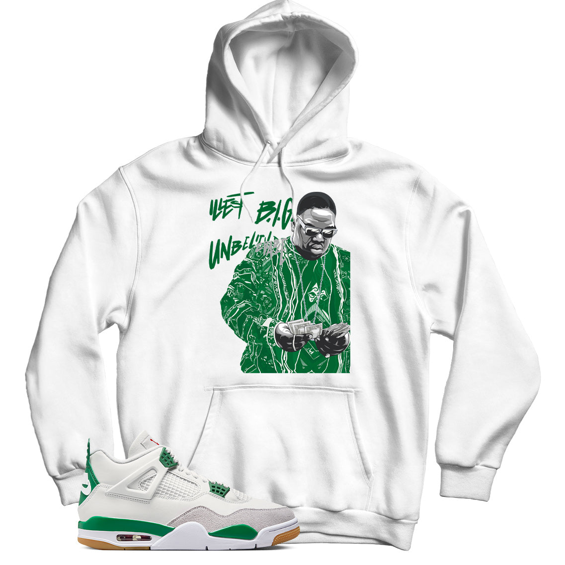 Jordan 4 Pine Green Match Hoodie