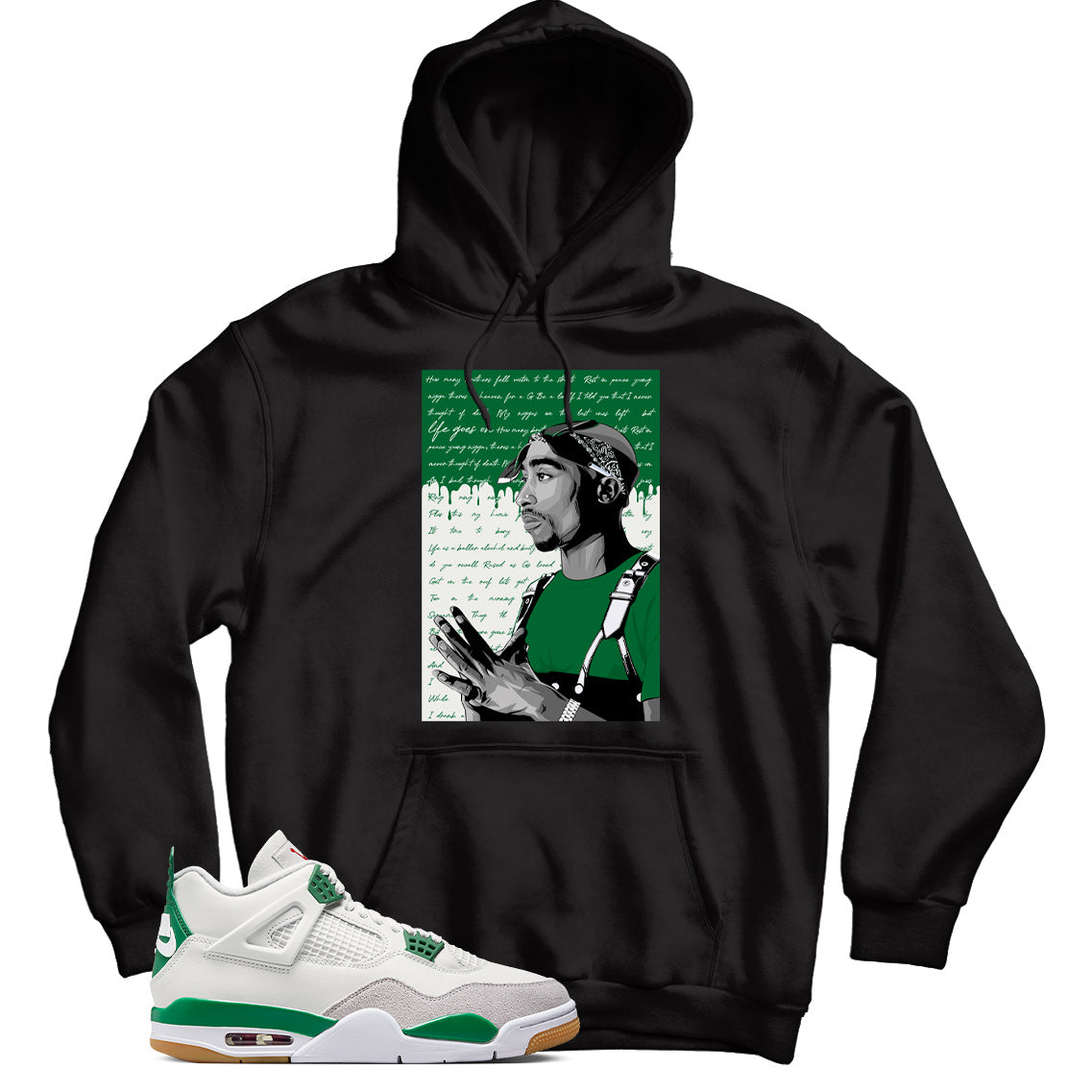 Jordan 4 SB Pine Green Match Hoodie