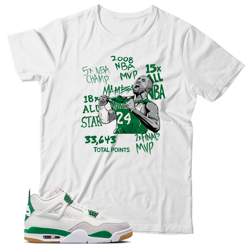 Jordan 4 SB Pine Green shirt