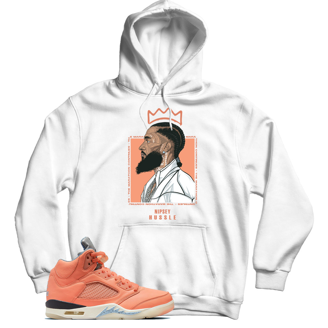 Jordan 5 DJ Khaled Crimson Bliss hoodie