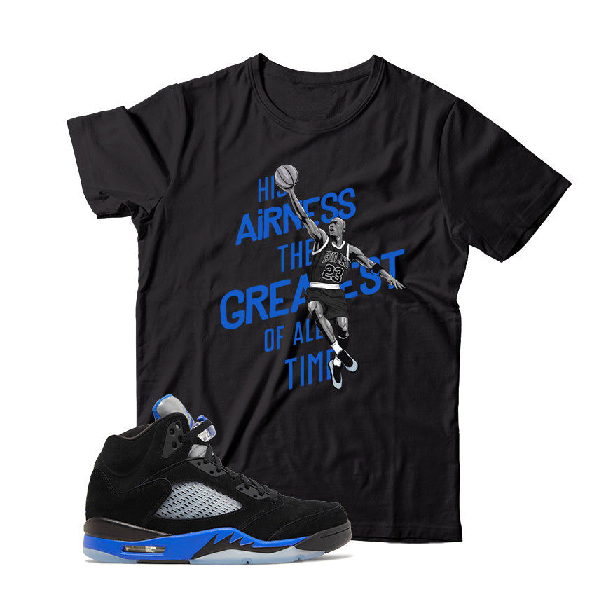 Jordan 5 Racer Blue t shirt