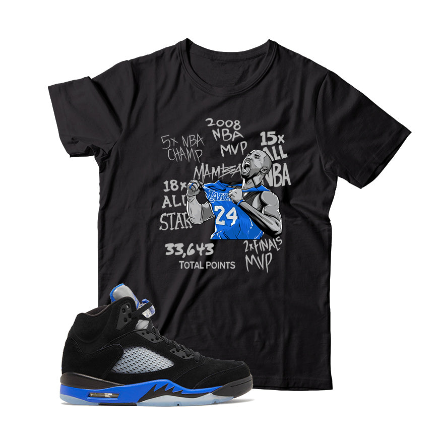 Jordan 5 Racer Blue t shirt