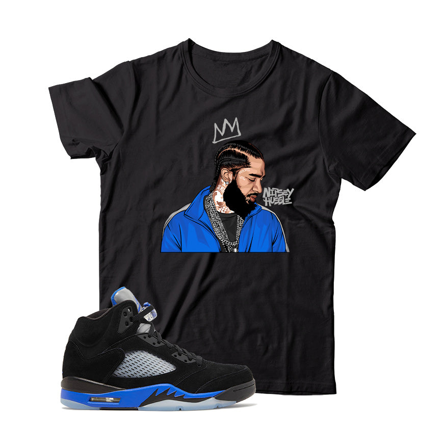 Jordan 5 Racer Blue t shirt