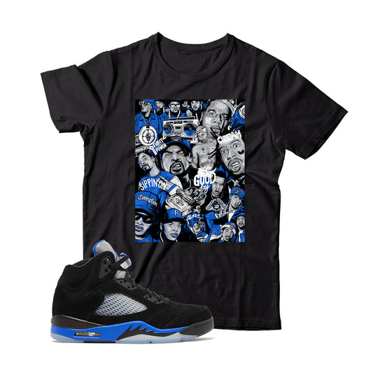 Jordan 5 Racer Blue t shirt