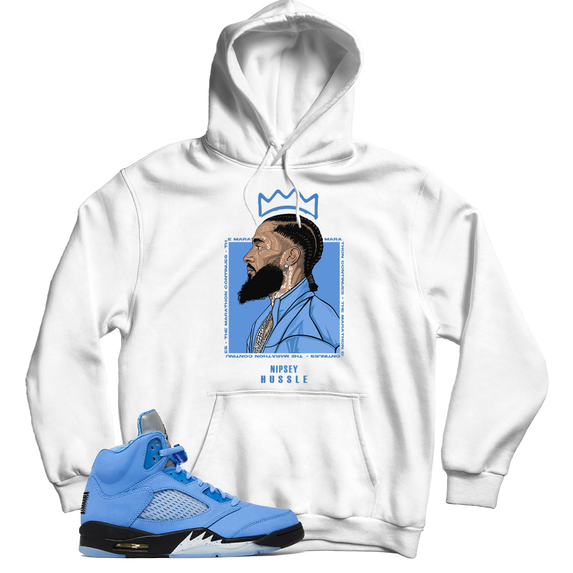 Jordan 5 University Blue hoodie