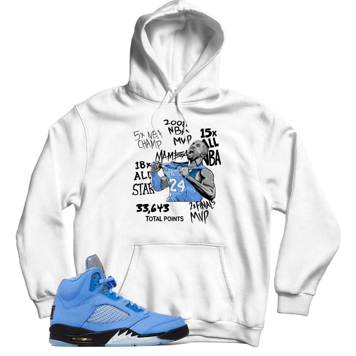 Jordan 5 UNC hoodie