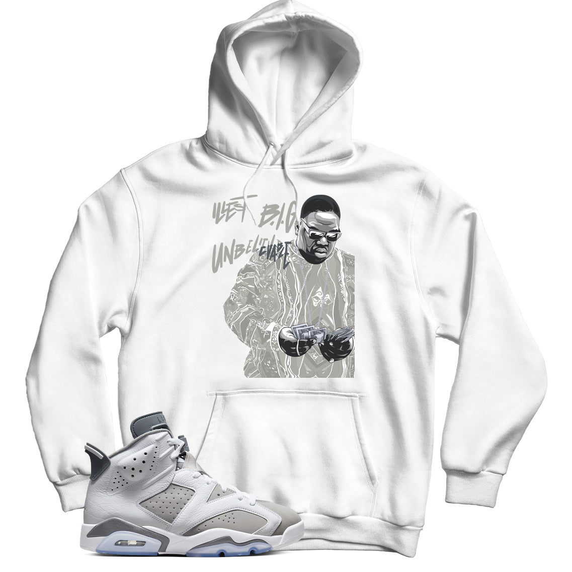 Hoodie Match Jordan 6 Cool Grey