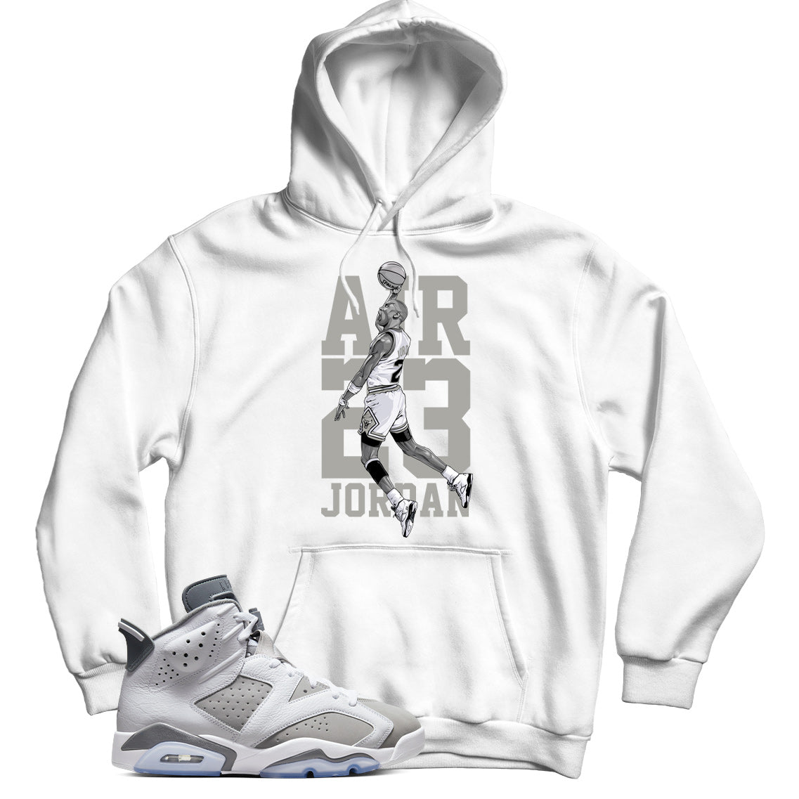 Hoodie Match Air Jordan 6 Cool Grey