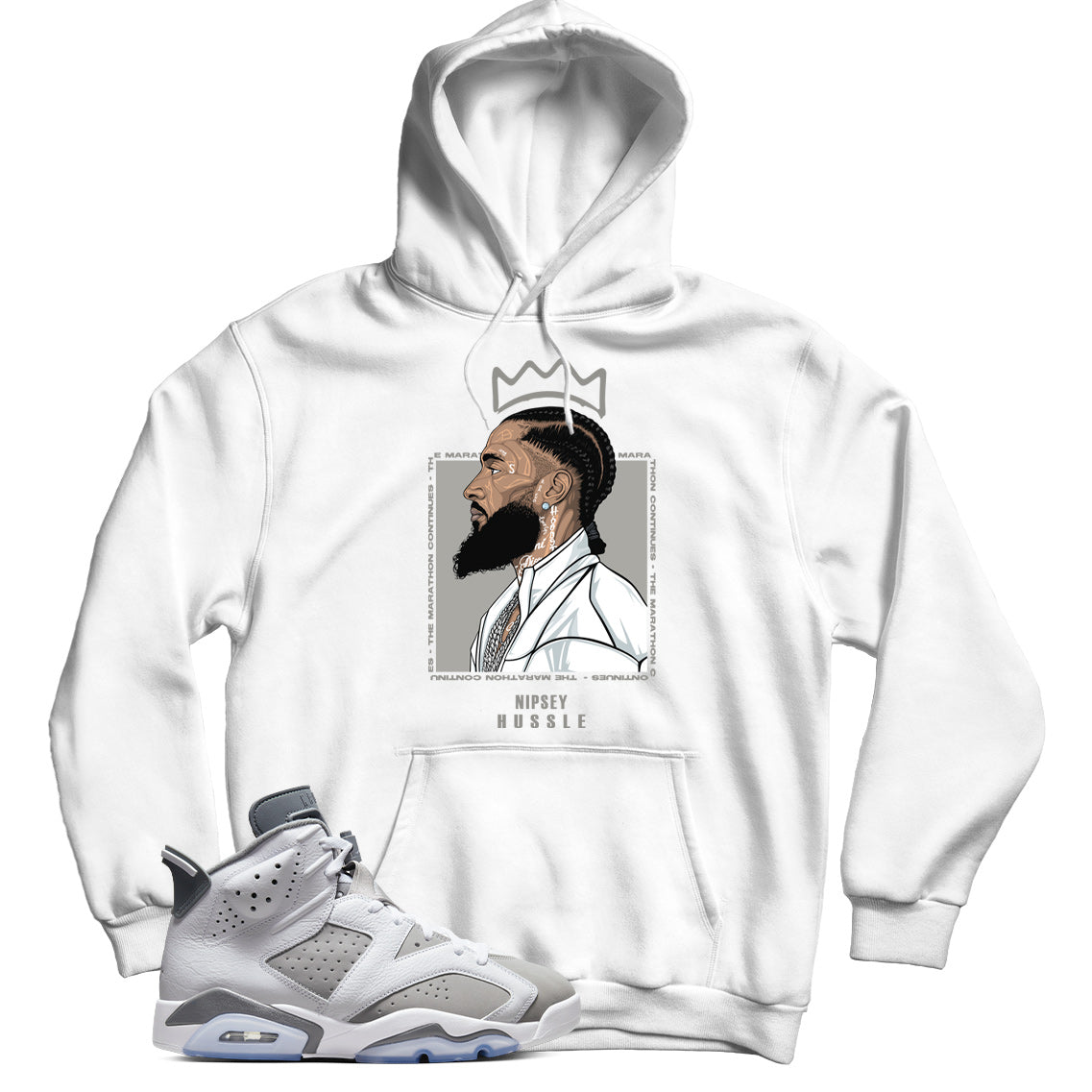 Jordan 6 Cool Grey hoodie