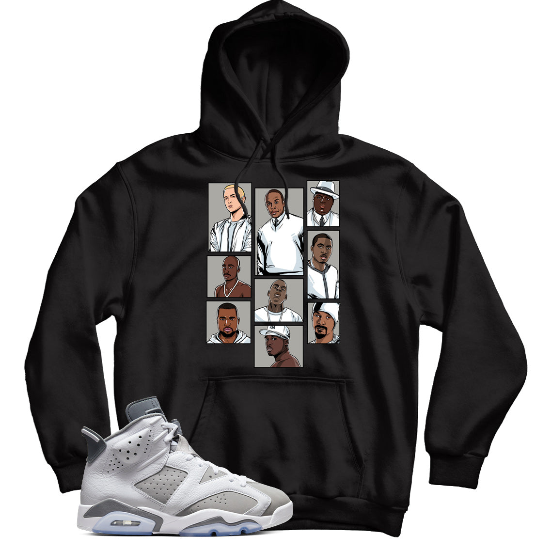 Hoodie Match Jordan 6 Cool Grey