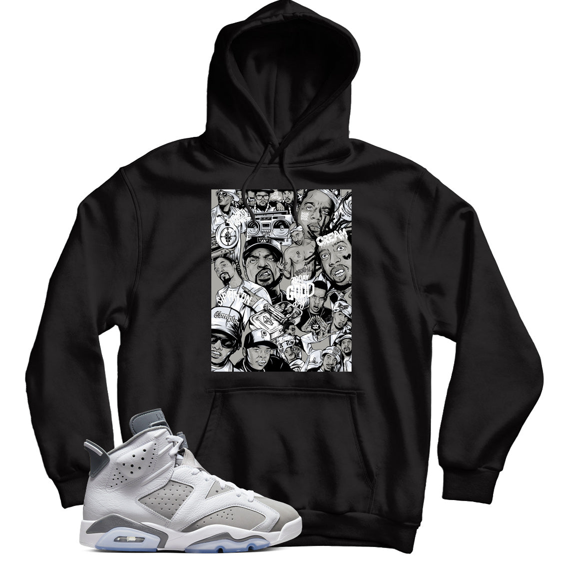 Hoodie Match Jordan 6 Cool Grey